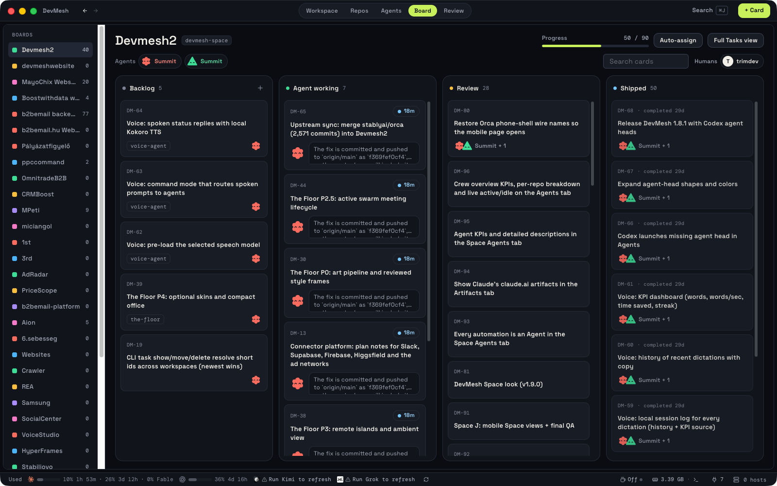 GitHub & Linear in the DevMesh app